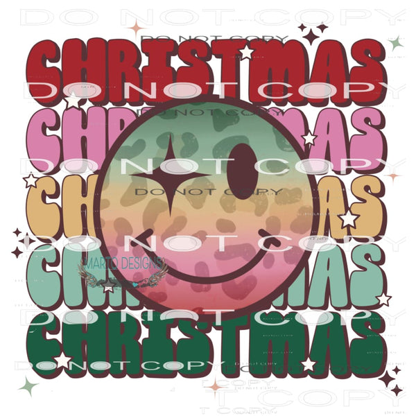 Christmas Smiley #8425 Sublimation transfers - Heat Transfer