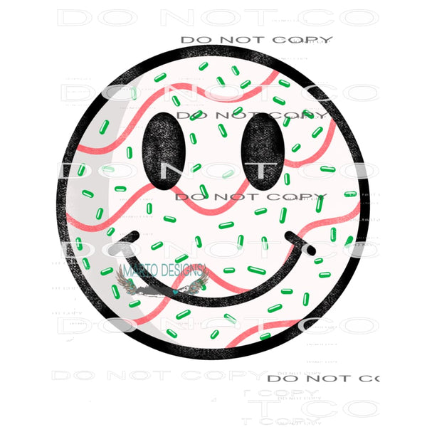 Christmas Smiley #8426 Sublimation transfers - Heat Transfer