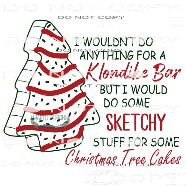 Christmas Tree Cake #8130 Sublimation transfers - Heat