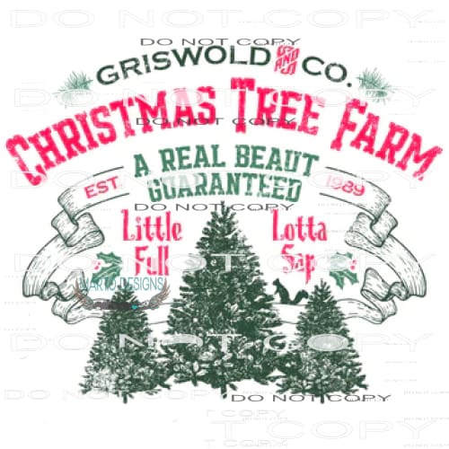 Christmas Tree Farm #7674 Sublimation transfer - Heat