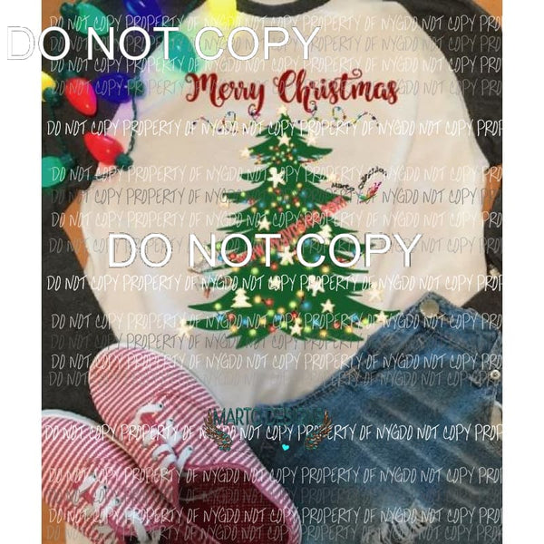 Christmas tree with gingerbread ADULT sublimation transfer