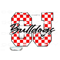 CJ carl Junction bulldogs # 9950 Sublimation transfers -