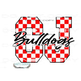 CJ carl Junction bulldogs # 9950 Sublimation transfers -