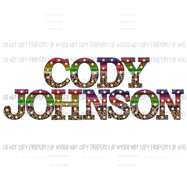 Cody Johnson # 3 Sublimation transfers Heat Transfer