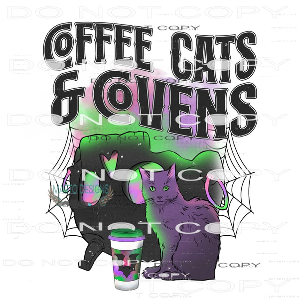 Coffee Cats And Covens #7006 Sublimation transfers - Heat