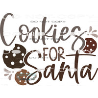 Cookies For Santa #7939 Sublimation transfers - Heat