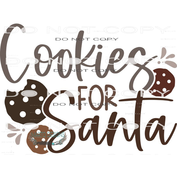Cookies For Santa #7939 Sublimation transfers - Heat