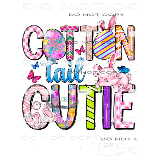 Cotton Tail Cutie #8943 Sublimation transfers - Heat