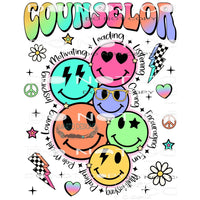 Counselor Smiley #10777 Sublimation transfers - Heat