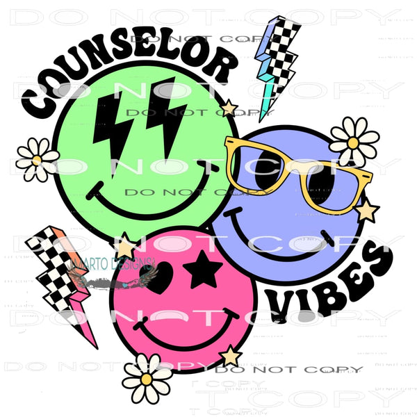 Counselor Smiley #10787 Sublimation transfers - Heat