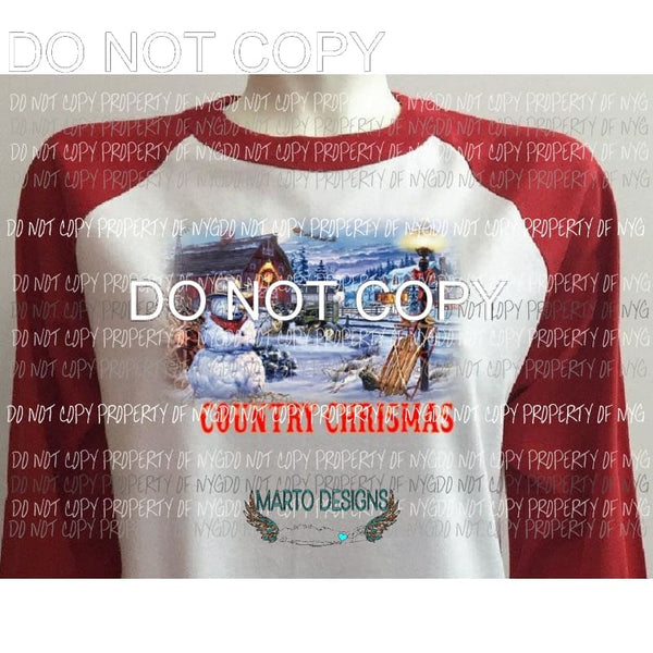 Country Christmas Long Sleeve Tee Shirt