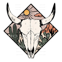 Cow Skull #4666 Sublimation transfers - Heat Transfer