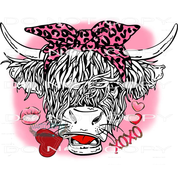 cow with hearts # 1010 Sublimation transfers - Heat Transfer