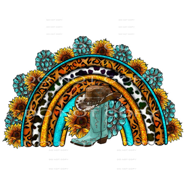 Cowboy boots rainbow # 649 Sublimation transfers - Heat
