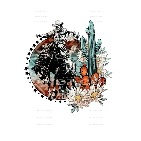 Cowboy Cactus # 187 Sublimation transfers - Heat Transfer