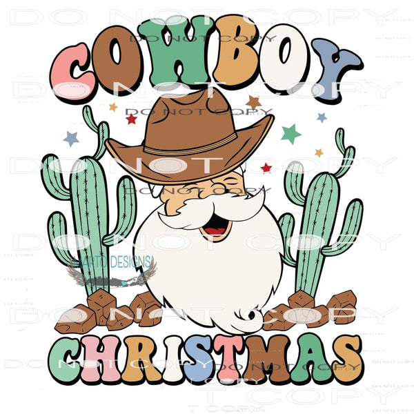 Cowboy Christmas #7163 Sublimation transfers - Heat Transfer