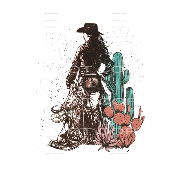 Cowgirl Cactus Boho # 203 Sublimation transfers - Heat