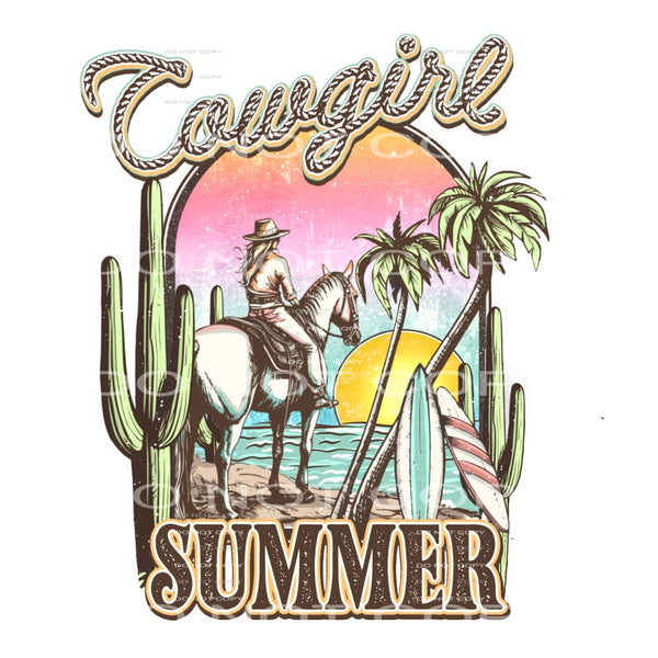 Cowgirl summer # 980 - Heat Transfer Graphic Tee - women’s