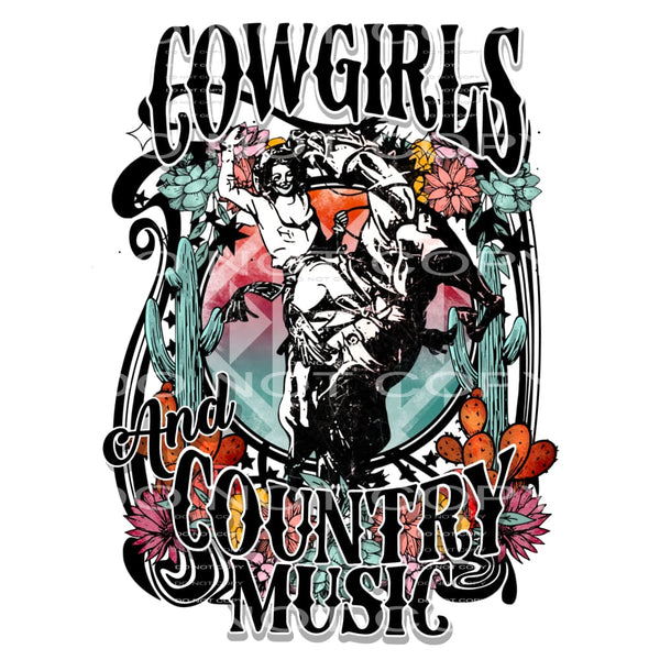Cowgirls and country music # 179 Sublimation transfers -