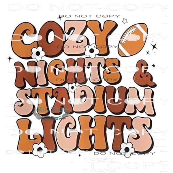 Cozy Nights & Stadium Lights #6391 Sublimation transfers -