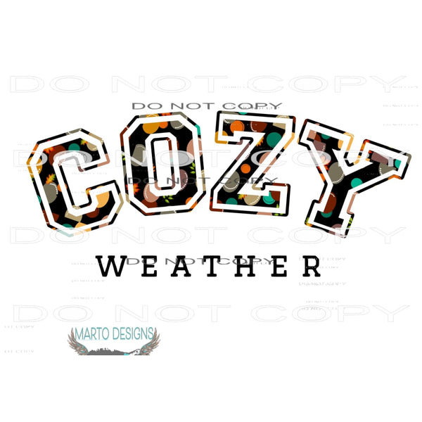 Cozy Weather # 1103 Sublimation transfers - Heat Transfer
