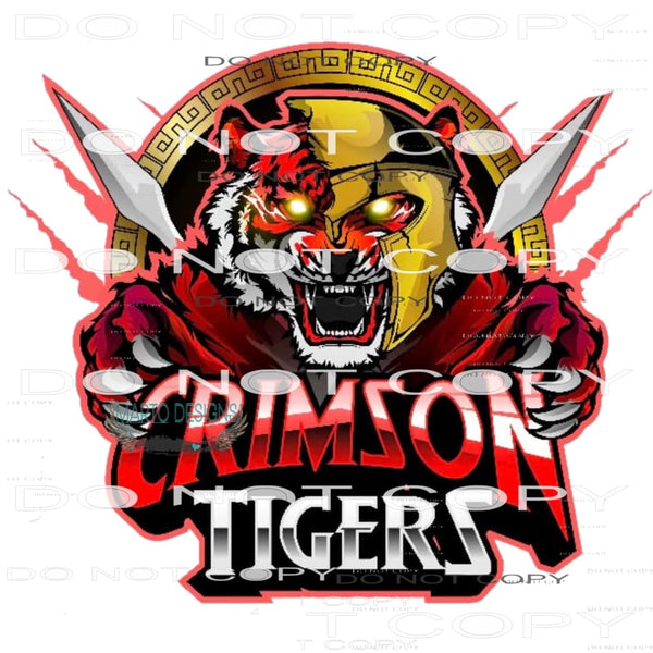 Crimson Tigers Sublimation transfers - Heat Transfer Graphic