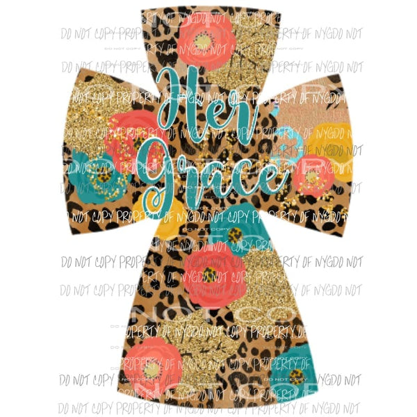 Cross 1 Her Grace Sublimation transfers Heat Transfer