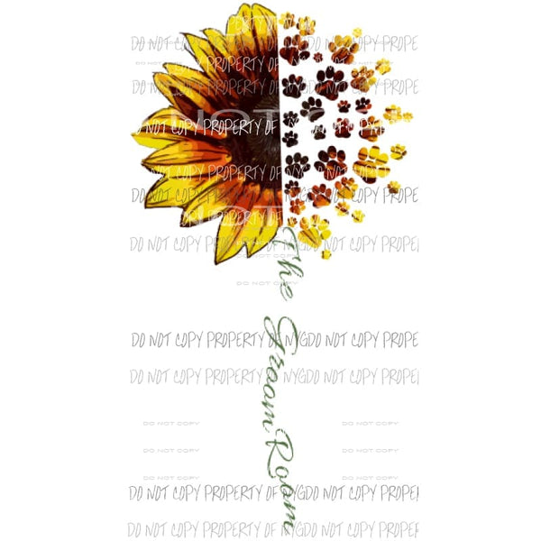 Custom animal sunflower 2 Sublimation transfers Heat Transfer