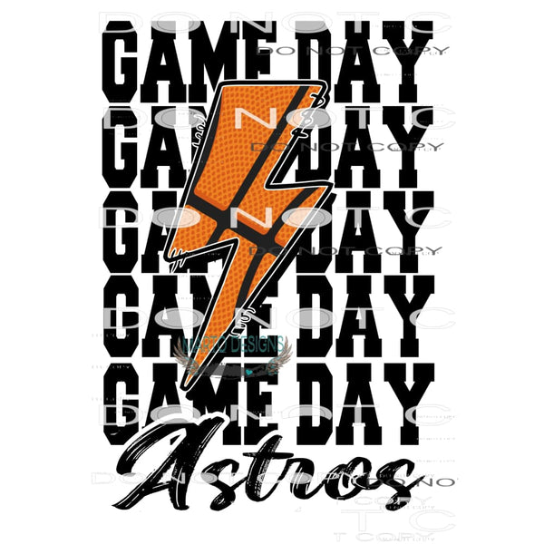 Custom Astros Basketball Sublimation transfers - Heat