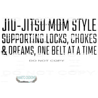 Custom Jiu Jitsu # 1429 Sublimation transfers - Heat