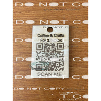 Custom Laser QR Business keychains with hole or NO HOLE