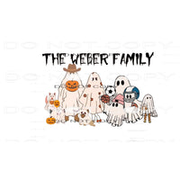 Custom Personalized Ghost Family Sublimation transfers