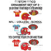 Custom Set or 3 ornaments READ DESCRIPTION Sublimation