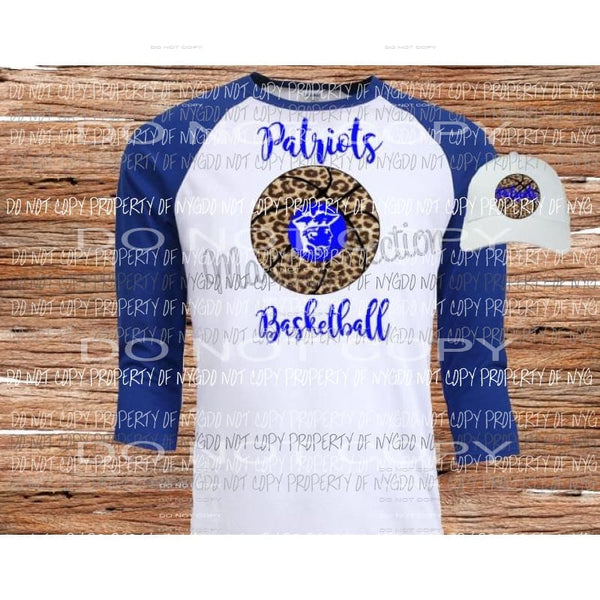 Custom sports design Basketball Patriots Minimum QTY 5 Heat Transfer