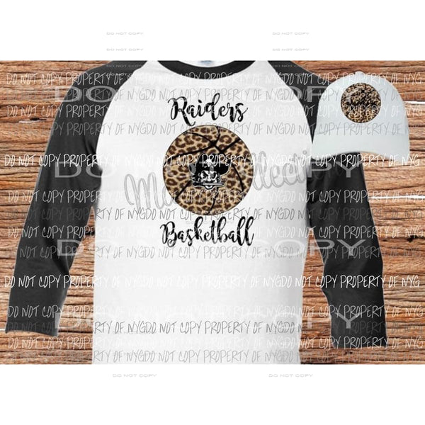 Custom sports design Basketball raiders Minimum QTY 5 Heat Transfer