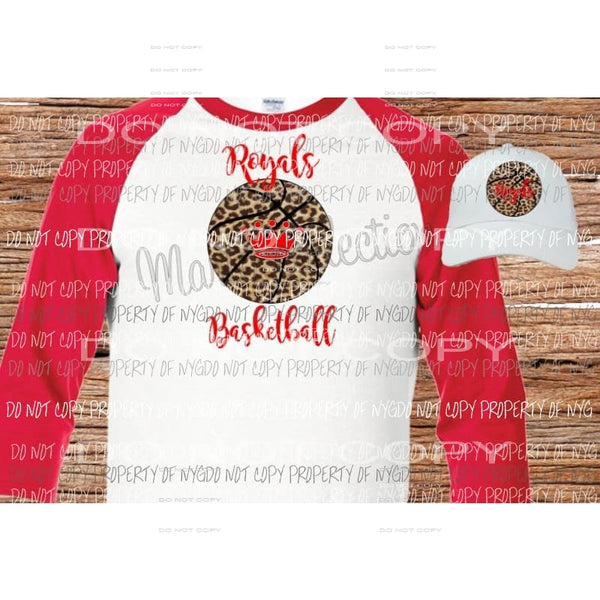 Custom sports design Basketball Royals Minimum QTY 10 Heat Transfer