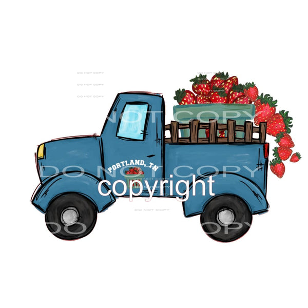 Custom Strawberry Festival Truck Sublimation transfers -