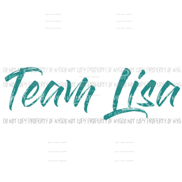 Custom Team Cancer Teal Sublimation transfers Heat Transfer