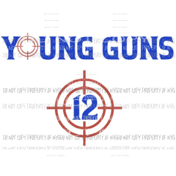custom young guns Sublimation transfers Heat Transfer
