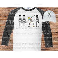 Dabbin Autism Skelton Minimum QTY 5 Heat Transfer