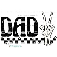 Dad Skeleton Hand #7268 Sublimation transfers - Heat