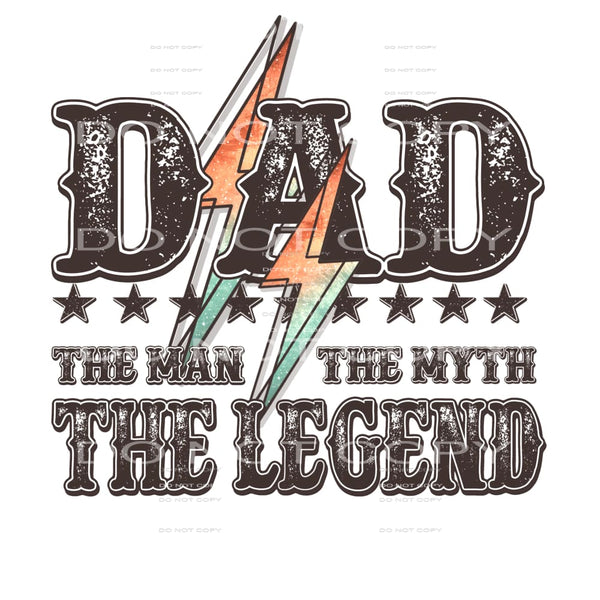 Dad the man the myth # 983 - Heat Transfer Graphic Tee -