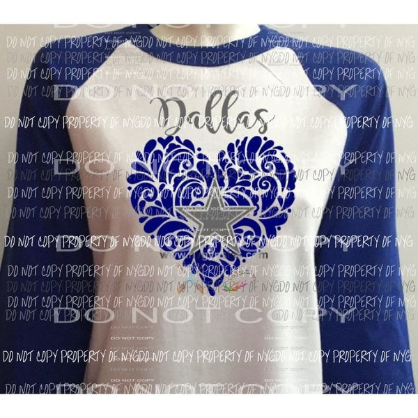 dallas heart sublimation transfer Heat Transfer