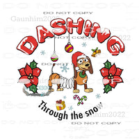 Dashing Through The Snow #8122 Sublimation transfers - Heat