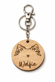 wood Keychain Custom Dog you add your own essential oil # 9997