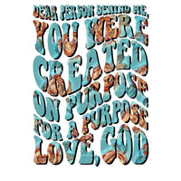 Dear Person Behind Me # 2 Sublimation transfers - Heat