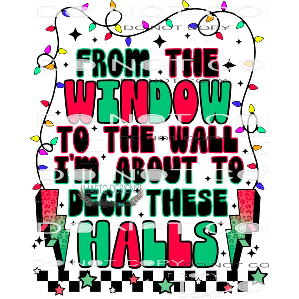 Deck These Halls #8422 Sublimation transfers - Heat Transfer