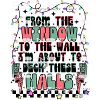 Deck These Halls #8428 Sublimation transfers - Heat Transfer