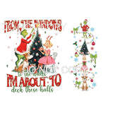 deck these halls grinch vintage includes sleeve design #