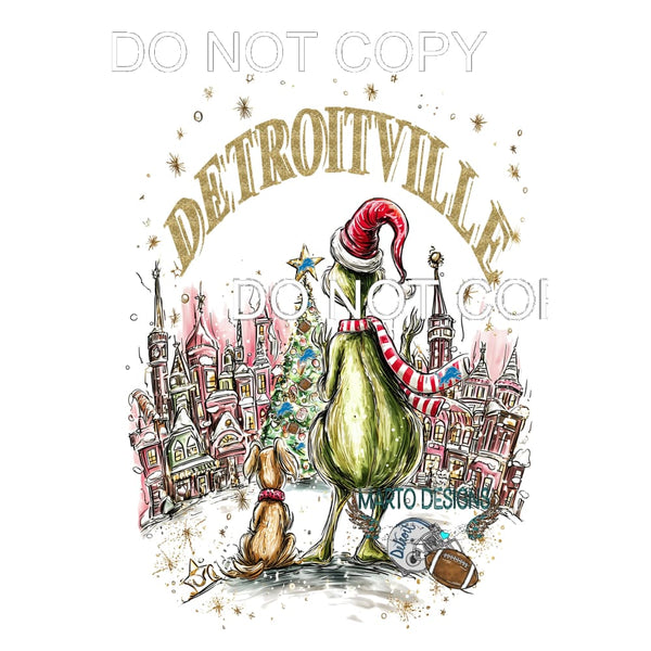 Detroitville Grinch # 4492 Sublimation transfers - Heat